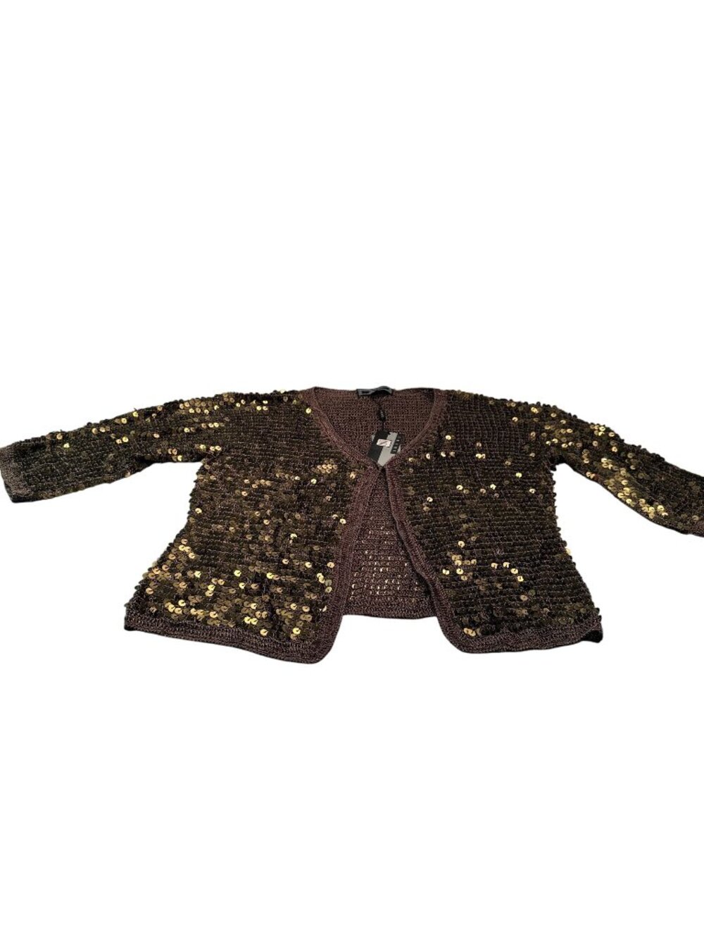 Zashi Sequins Cardigan Evening Womens Open Knit Sweater Party Jacket Blazer